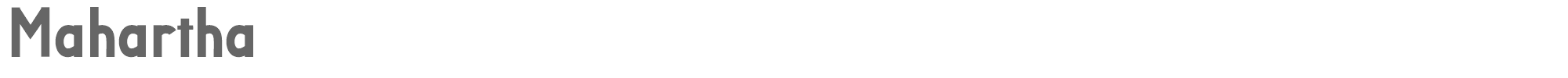 Sample characters Mahartha Font